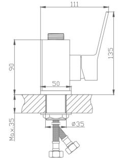 Основание смесителя для кухни Haiba HB73559 хром